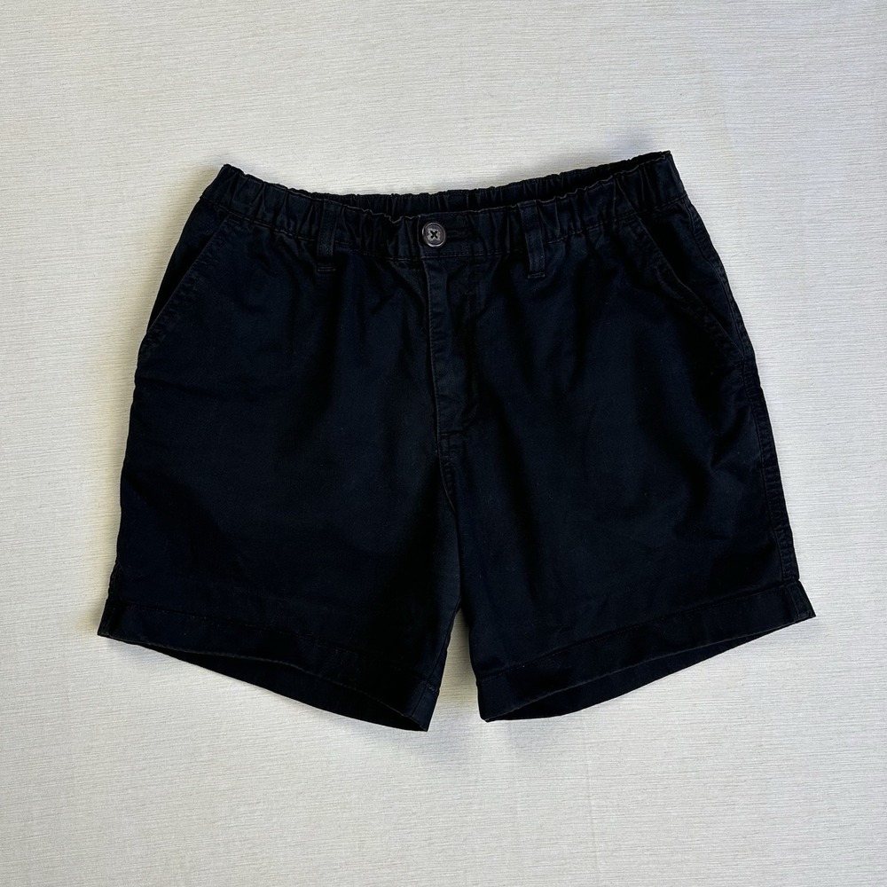 Chubbies Chino Flat Front 5.5" Inseam Shorts Men Small Black Grey Preppy